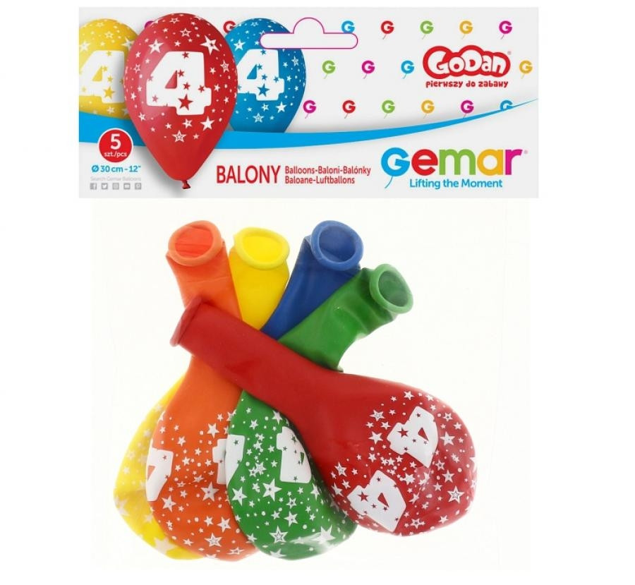 Balony Premium ,,Balony 4" śr. 30 (5szt) GS110/4 GoDan
